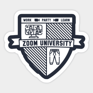 Zoom University - Work Party Learn Sticker